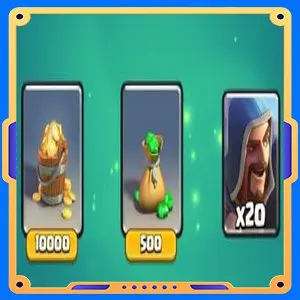 Начальный королевский набор [Золото х10000 + Кристалы х500 + Карты х20]