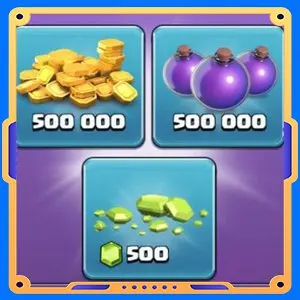 Набор дома строителя 3 [Монеты х500000 +  Эликсир х500000 + Кристаллы х500 ]