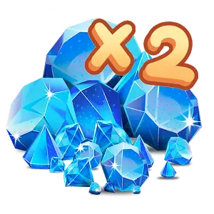 150 + 150 алмазов (при наличии X2) 💰