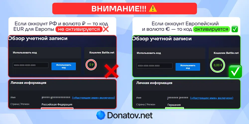 Процесс активации и покупки Battle net