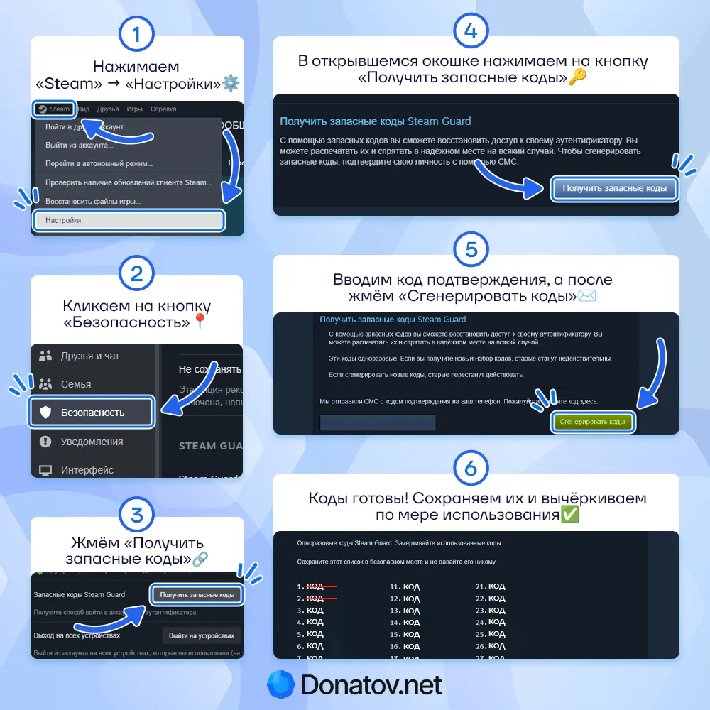 Где найти резервные коды Steam и использовать их